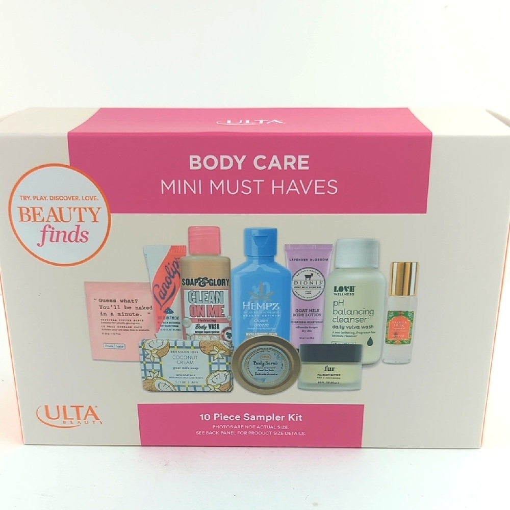 Ulta Beauty Body Care Mini Must Haves Sampler Kit 10pc. + Bonus Item $65 Value